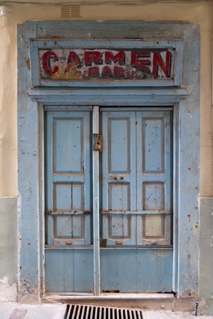 © Tony Blood - Carmen Bar, Shop Fronts. Valletta Malta, 25 August 2014