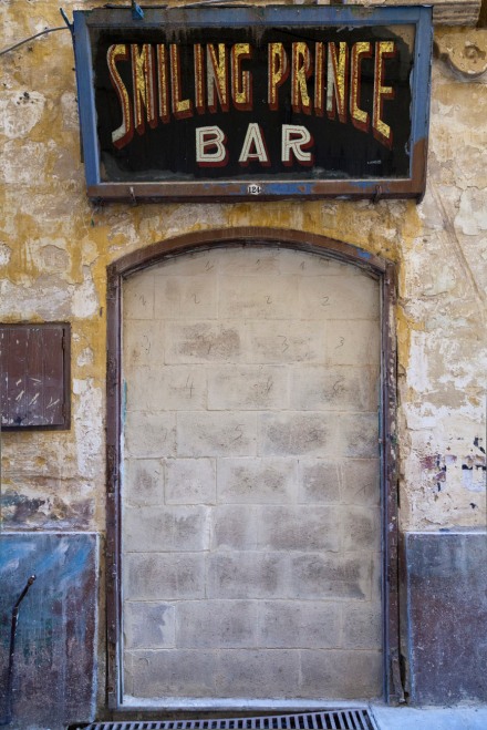 © Tony Blood - Smiling Prince Bar, Shop Fronts. Valletta Malta, 25 August 2014